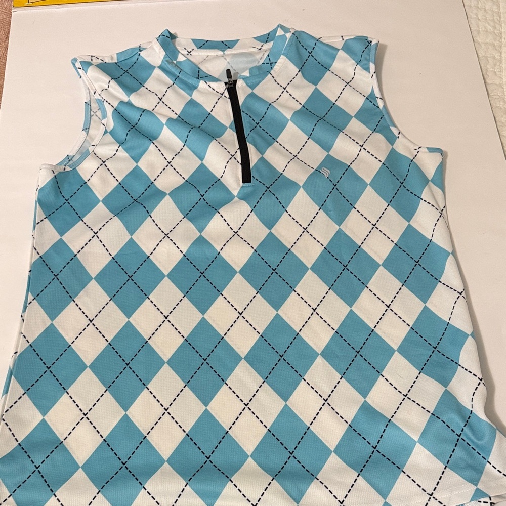 Sleeveless Argyle Golf Shirt